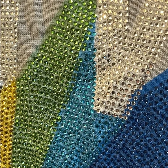 Zadig & Voltaire Light Gray Knit Kaly Love Rainbow Sweatshirt S - Picture 5 of 6